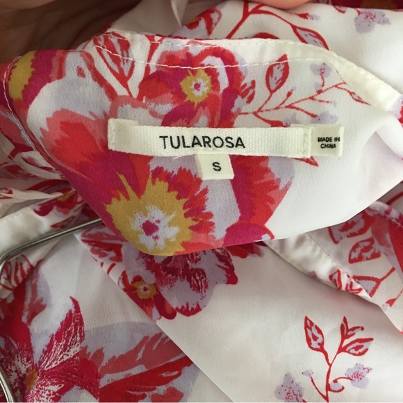 TULAROSA Santorini Floral Maxi Dress White Pink S - Picture 7 of 8